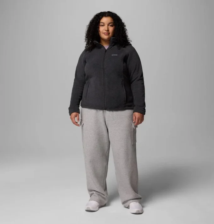 Chaqueta polar con cremallera completa Benton Springs™ para mujer – Tallas grandes