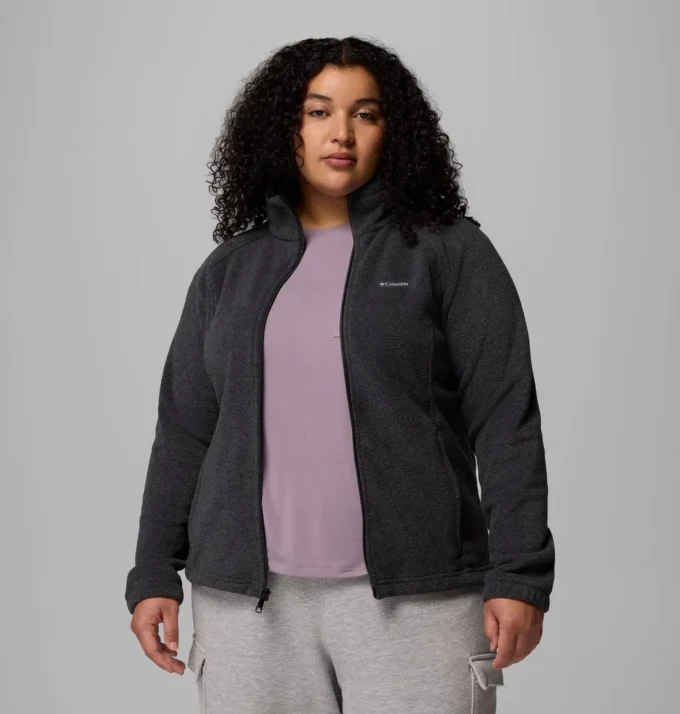 Chaqueta polar con cremallera completa Benton Springs™ para mujer – Tallas grandes