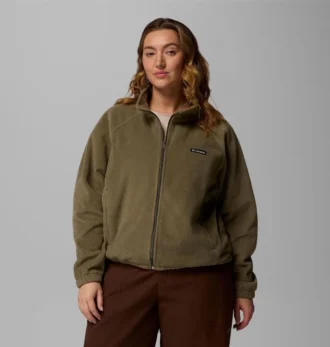 Chaqueta polar con cremallera completa y corte holgado Benton Springs™ para mujer – Tallas grandes