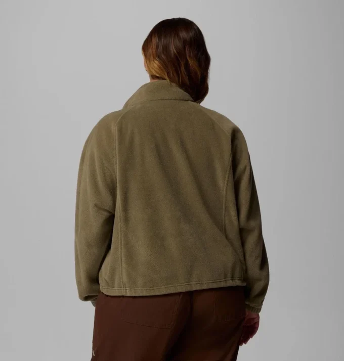 Chaqueta polar con cremallera completa y corte holgado Benton Springs™ para mujer – Tallas grandes
