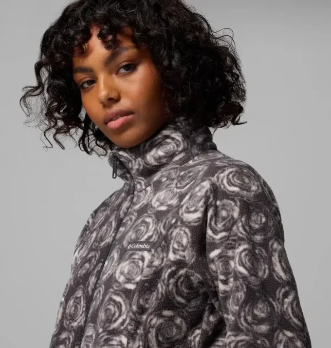 Chaqueta polar con cremallera completa y estampado Benton Springs™ para mujer