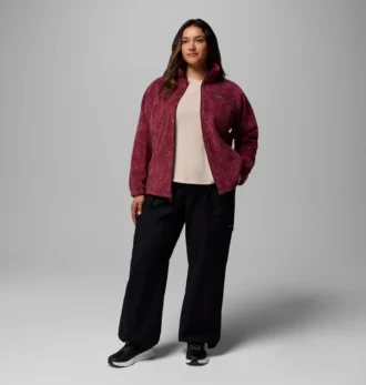 Chaqueta polar con estampado Benton Springs™ y cremallera completa para mujer – Talla grande