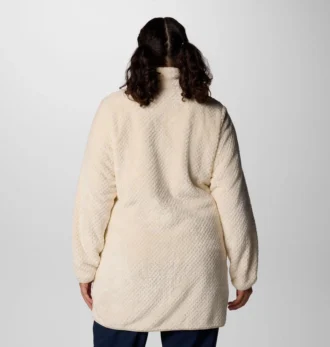 Chaqueta polar larga con cremallera completa Fire Side™ para mujer – Tallas grandes