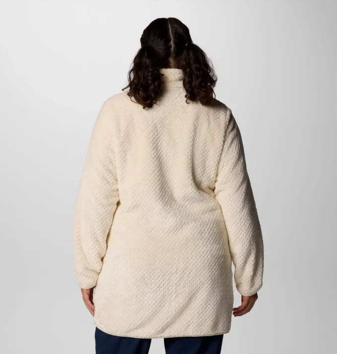 Chaqueta polar larga con cremallera completa Fire Side™ para mujer – Tallas grandes