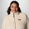 Chaqueta polar larga con cremallera completa Fire Side™ para mujer – Tallas grandes