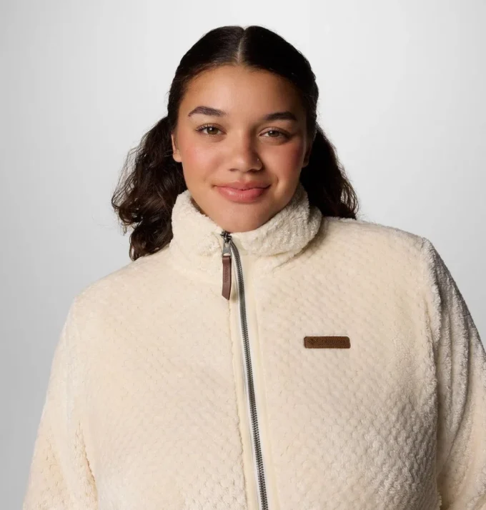 Chaqueta polar larga con cremallera completa Fire Side™ para mujer – Tallas grandes