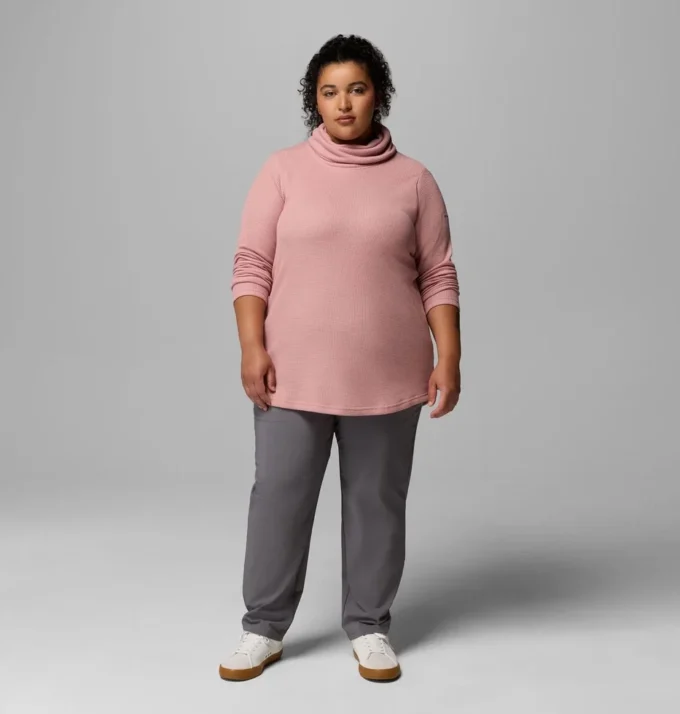 Jersey de cuello vuelto Holly Hideaway™ Waffle para mujer – Tallas grandes Jersey de cuello vuelto Holly Hideaway™ Waffle para mujer – Tallas grandes