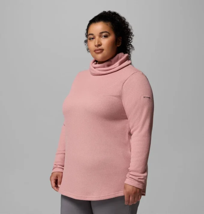 Jersey de cuello vuelto Holly Hideaway™ Waffle para mujer – Tallas grandes Jersey de cuello vuelto Holly Hideaway™ Waffle para mujer – Tallas grandes