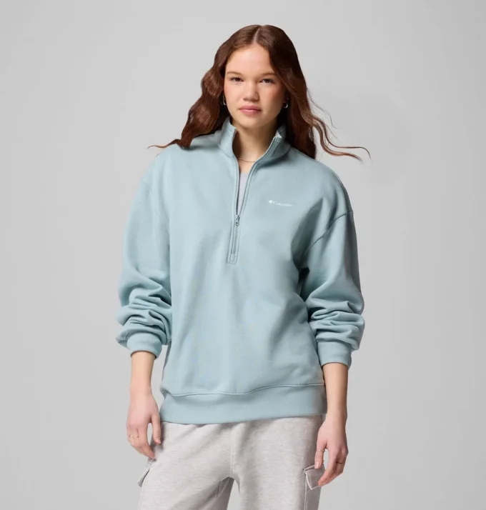 Jersey de felpa con media cremallera Aldermore™ para mujer