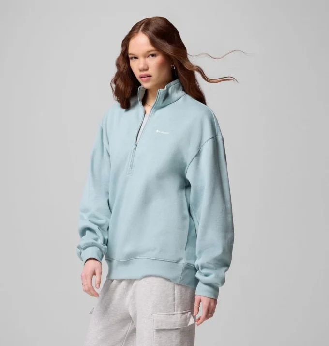 Jersey de felpa con media cremallera Aldermore™ para mujer