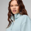 Jersey de felpa con media cremallera Aldermore™ para mujer