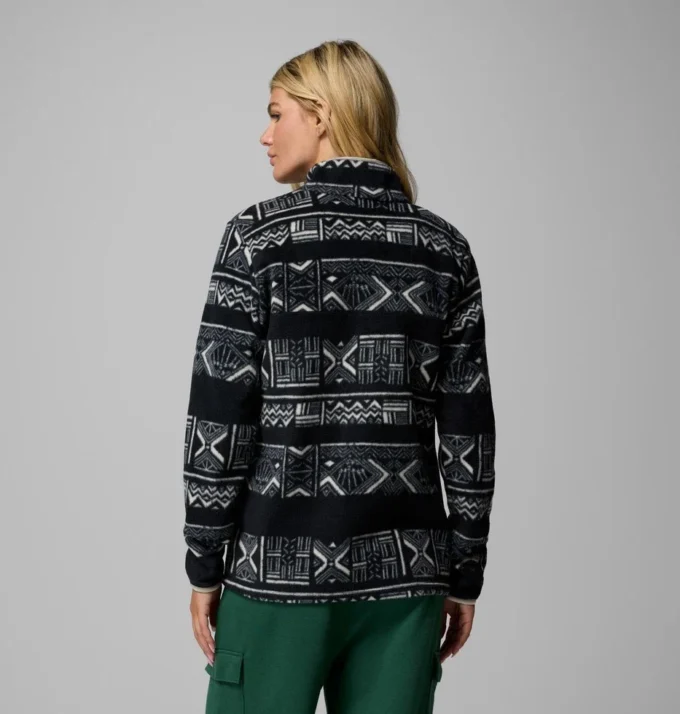 Jersey de felpa con medio cierre a presión estampado Benton Springs™ para mujer