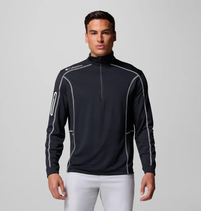 Jersey de golf con cremallera corta Shotgun para hombre