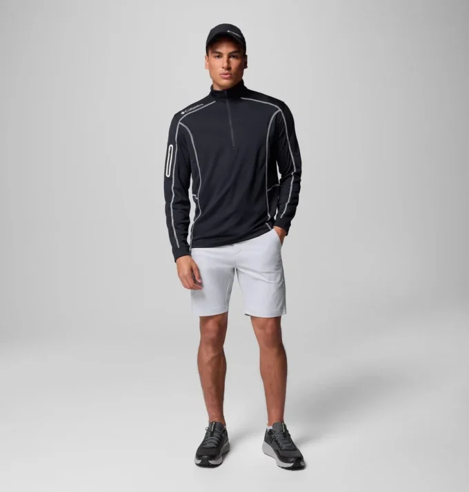 Jersey de golf con cremallera corta Shotgun para hombre