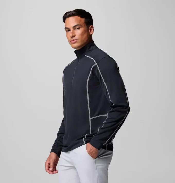 Jersey de golf con cremallera corta Shotgun para hombre