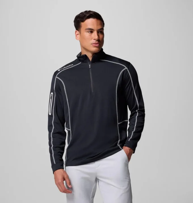 Jersey de golf con cremallera corta Shotgun para hombre
