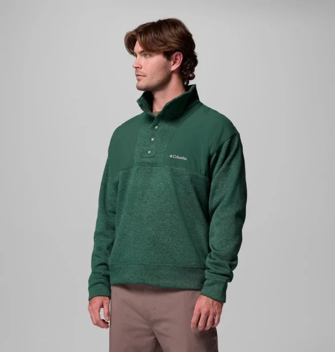 Jersey de hombre Sweater Weather™ de corte holgado con medio cierre a presión