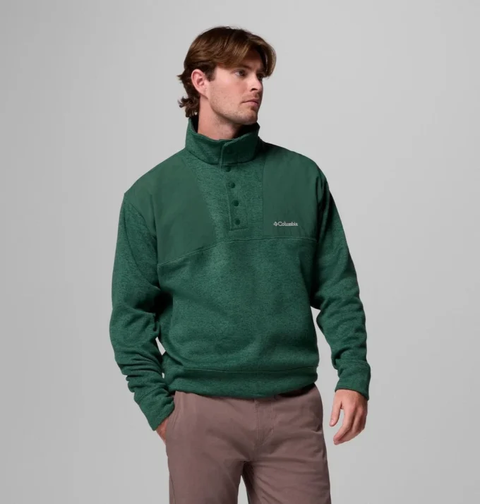Jersey de hombre Sweater Weather™ de corte holgado con medio cierre a presión
