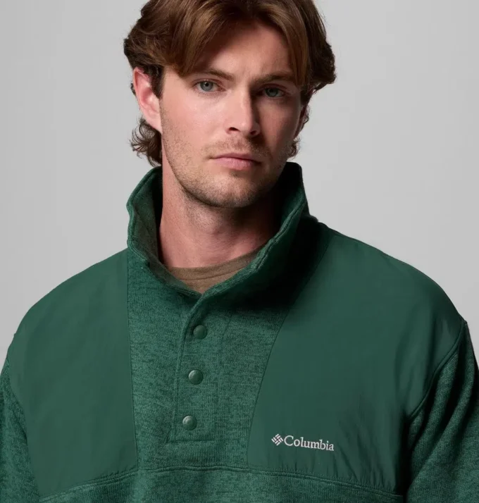 Jersey de hombre Sweater Weather™ de corte holgado con medio cierre a presión