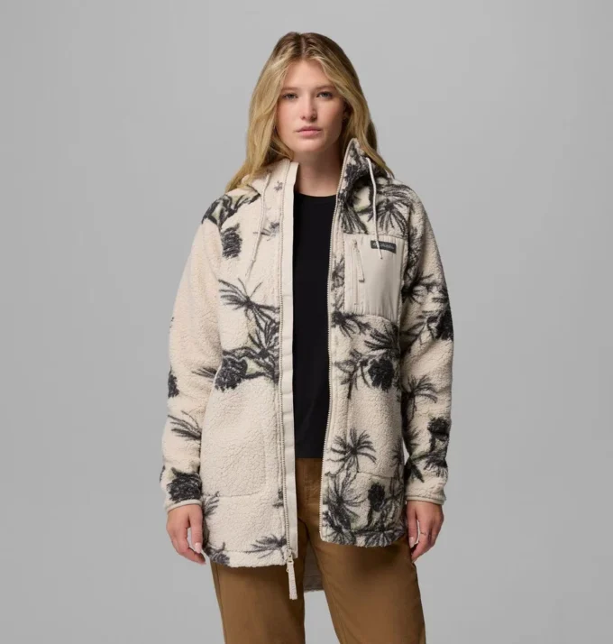 Sudadera con capucha y cremallera completa estampada Women Winter Warmth™ Sudadera con capucha y cremallera completa estampada Women Winter Warmth™