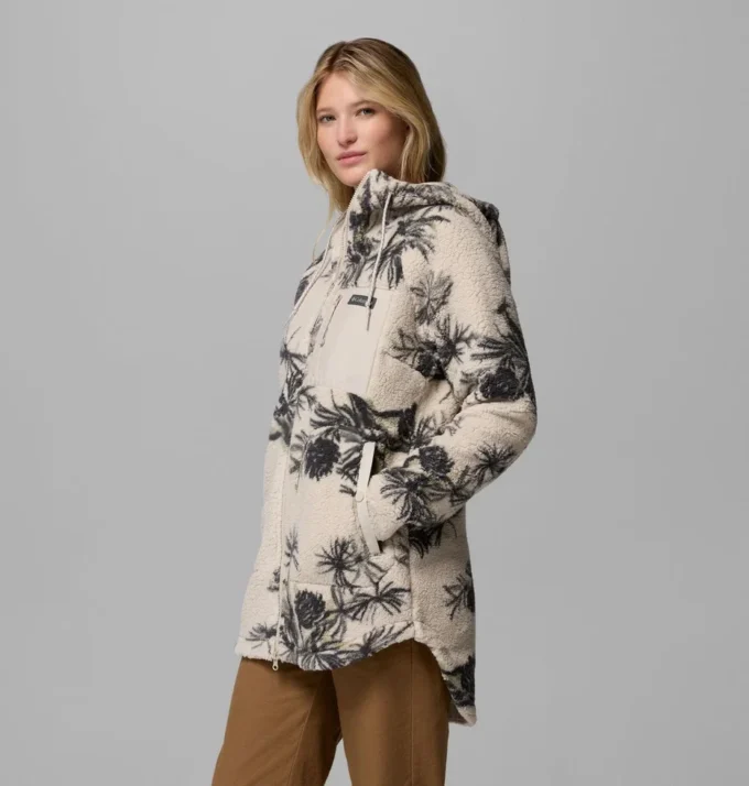 Sudadera con capucha y cremallera completa estampada Women Winter Warmth™ Sudadera con capucha y cremallera completa estampada Women Winter Warmth™