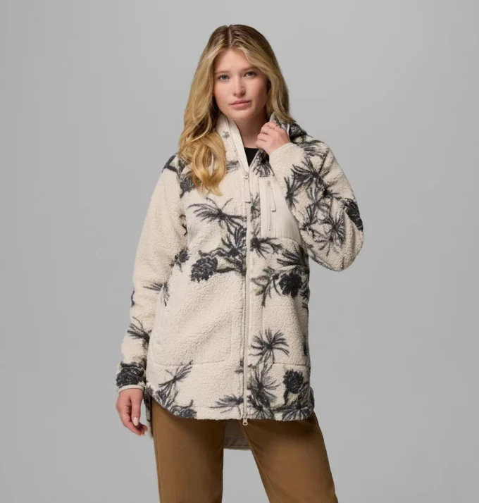 Sudadera con capucha y cremallera completa estampada Women Winter Warmth™ Sudadera con capucha y cremallera completa estampada Women Winter Warmth™