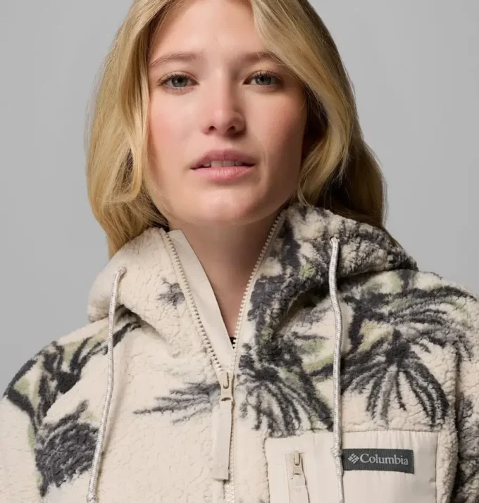 Sudadera con capucha y cremallera completa estampada Women Winter Warmth™ Sudadera con capucha y cremallera completa estampada Women Winter Warmth™