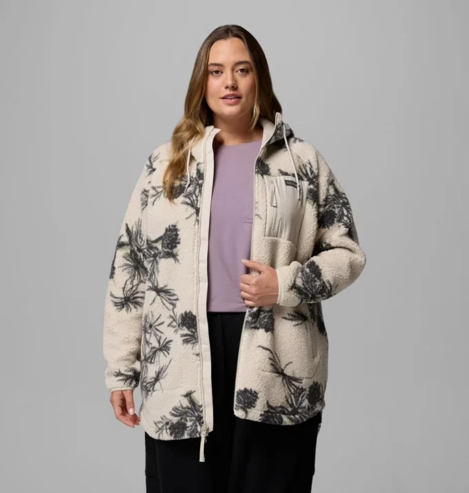 Sudadera con capucha y cremallera completa estampada Women Winter Warmth™ – Talla grande Sudadera con capucha y cremallera completa estampada Women Winter Warmth™ – Talla grande