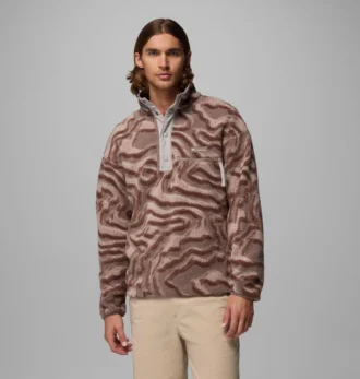 Sudadera con capucha y estampado Helvetia™ II para hombre con medio broche