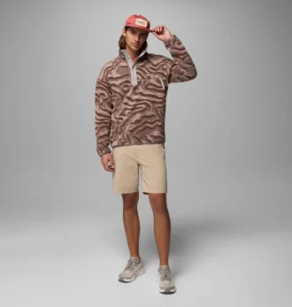 Sudadera con capucha y estampado Helvetia™ II para hombre con medio broche