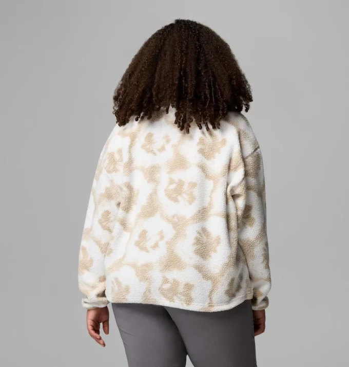 Sudadera corta con estampado Helvetia™ II y medio cierre de botones para mujer Sudadera corta con estampado Helvetia™ II y medio cierre de botones para mujer