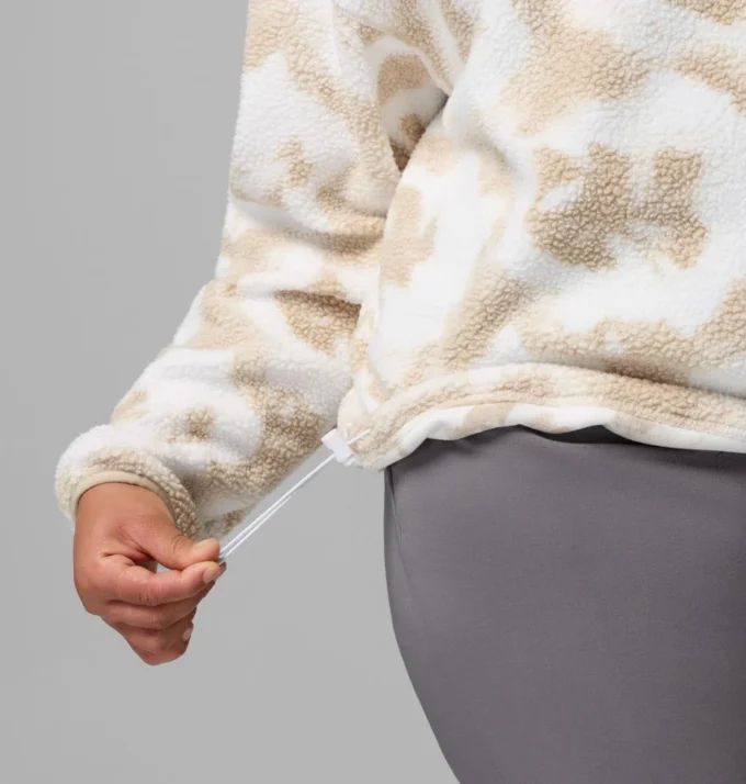 Sudadera corta con estampado Helvetia™ II y medio cierre de botones para mujer Sudadera corta con estampado Helvetia™ II y medio cierre de botones para mujer