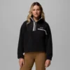 Sudadera corta de lana con medio broche Helvetia™ II para mujer