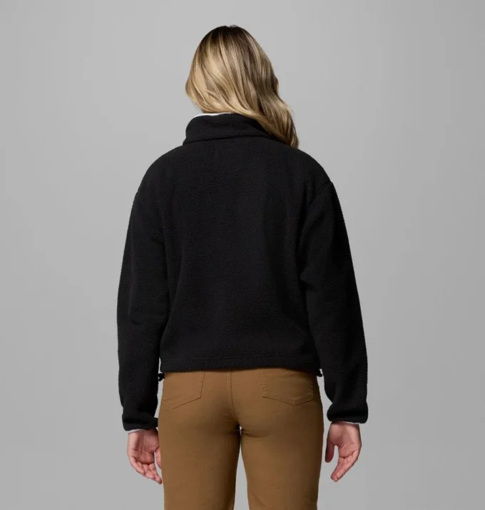Sudadera corta de lana con medio broche Helvetia™ II para mujer