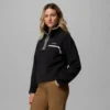 Sudadera corta de lana con medio broche Helvetia™ II para mujer