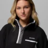 Sudadera corta de lana con medio broche Helvetia™ II para mujer