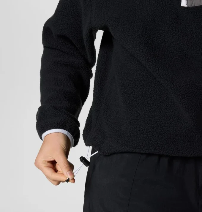 Sudadera corta de lana con medio broche Helvetia™ II para mujer