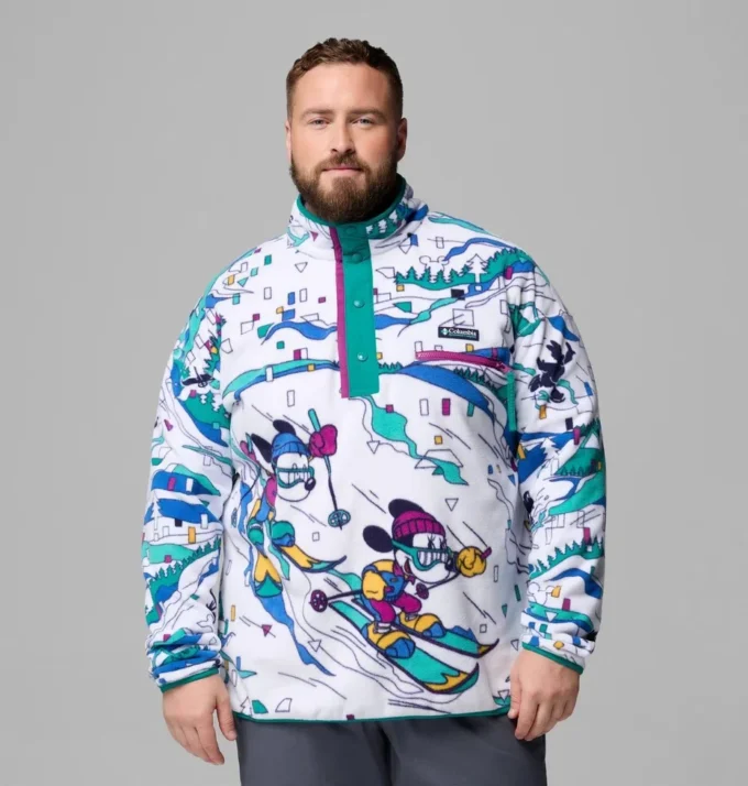 Sudadera de felpa con medio broche CSC x Disney para hombre – Talla grande Sudadera de felpa con medio broche CSC x Disney para hombre – Talla grande