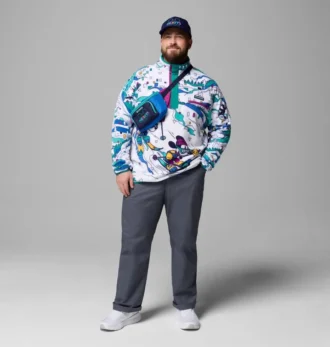 Sudadera de felpa con medio broche CSC x Disney para hombre – Talla grande