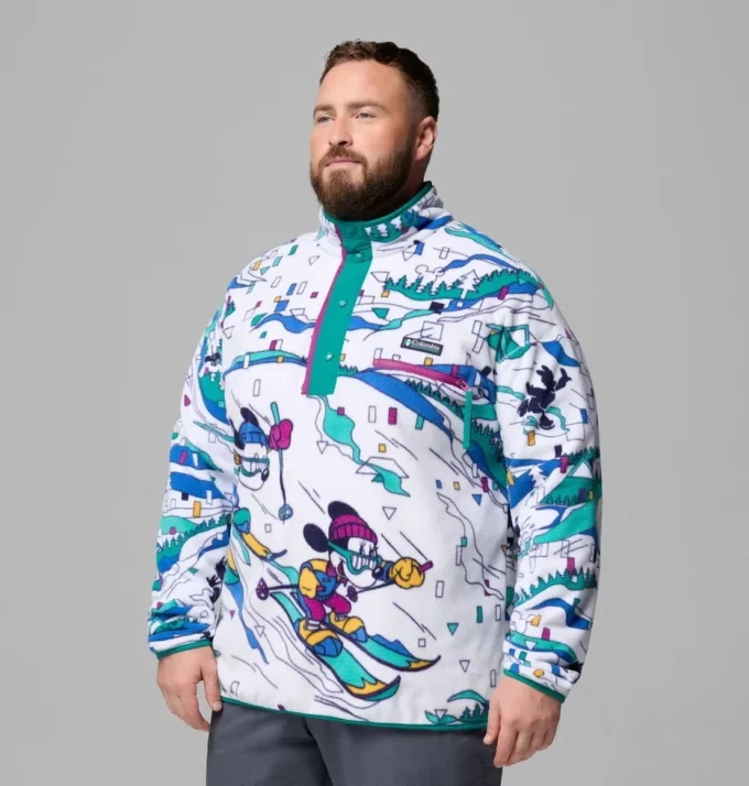 Sudadera de felpa con medio broche CSC x Disney para hombre – Talla grande Sudadera de felpa con medio broche CSC x Disney para hombre – Talla grande