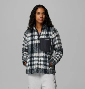 Sudadera de lana con cremallera corta West Bend™ para mujer
