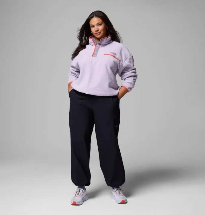 Suéter corto de lana con medio broche Helvetia™ II para mujer – Talla grande Suéter corto de lana con medio broche Helvetia™ II para mujer – Talla grande