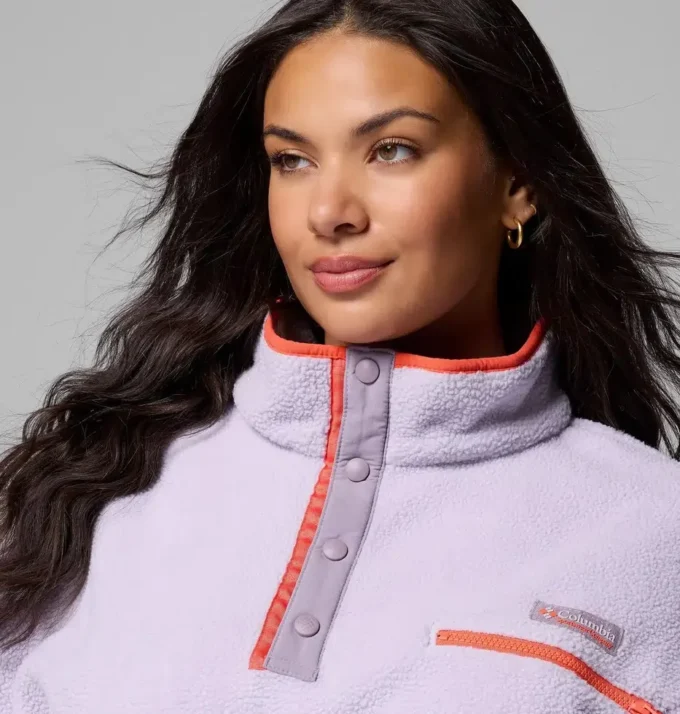 Suéter corto de lana con medio broche Helvetia™ II para mujer – Talla grande Suéter corto de lana con medio broche Helvetia™ II para mujer – Talla grande
